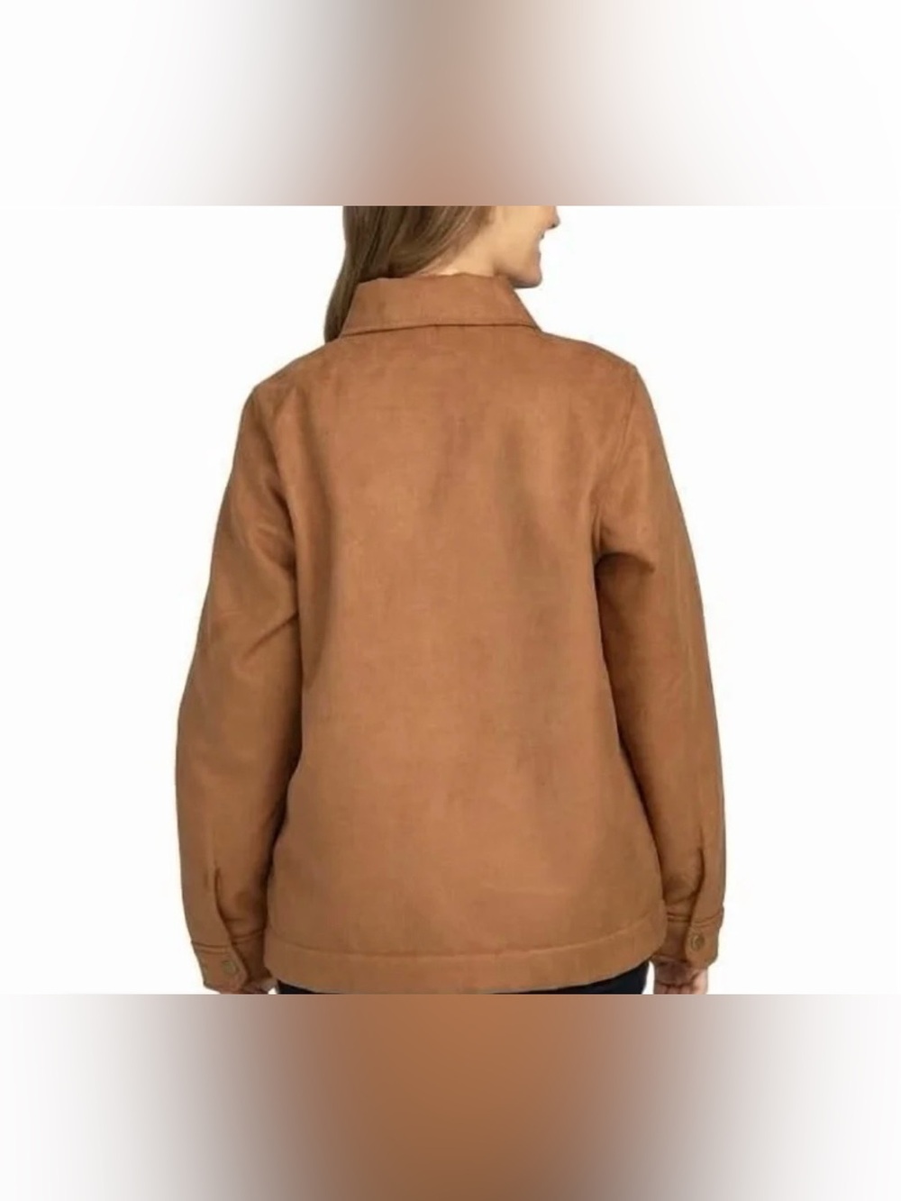 Boston Traders Women's Fleece Lined Trucker Jacket, Tan, size XS - Picture 4 of 6